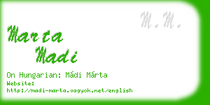 marta madi business card